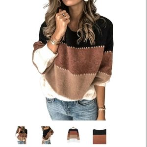 Womens striped knit sweater